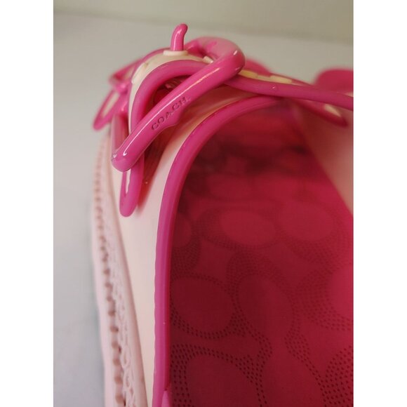 Coach Lainey Platform Flower Pink Slide Rubber Sandals, Size 7B, Buckle, READ - Picture 4 of 12
